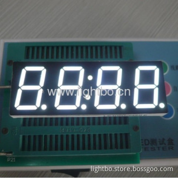 Four-digt 0.8 Inch Common Anode Ultra White 7 Segment Led Clock Display 